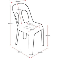 Set of 10 Heavy Duty Poly Chairs - PIPEE