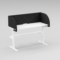 Dynamo Plus + Electric Height Adjustable Single Sided Workstation with Surround Curve Screen