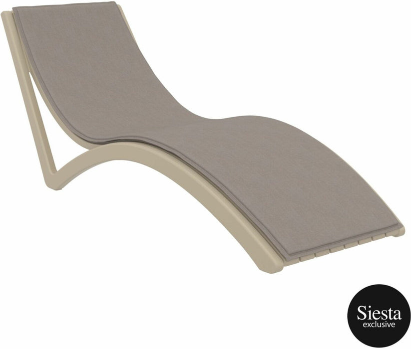 Slim Sunlounger with Cushion