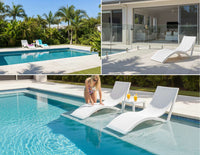 Slim Sunlounger with Cushion