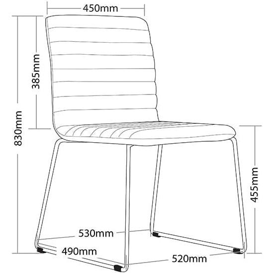 Smoke Chrome Sled Base Breakout Chair