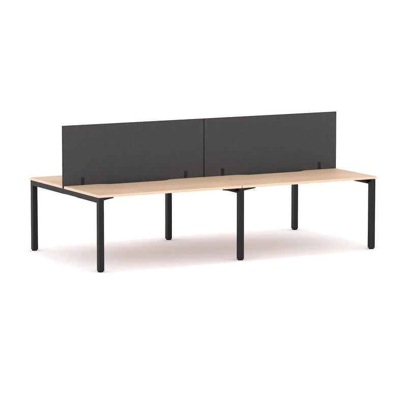 Axis 4 User Double-Sided Desks, 50x50mm Square Leg Design. Includes: Edge25 Screen