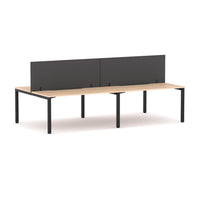Axis 4 User Double-Sided Desks, 50x50mm Square Leg Design. Includes: Edge25 Screen
