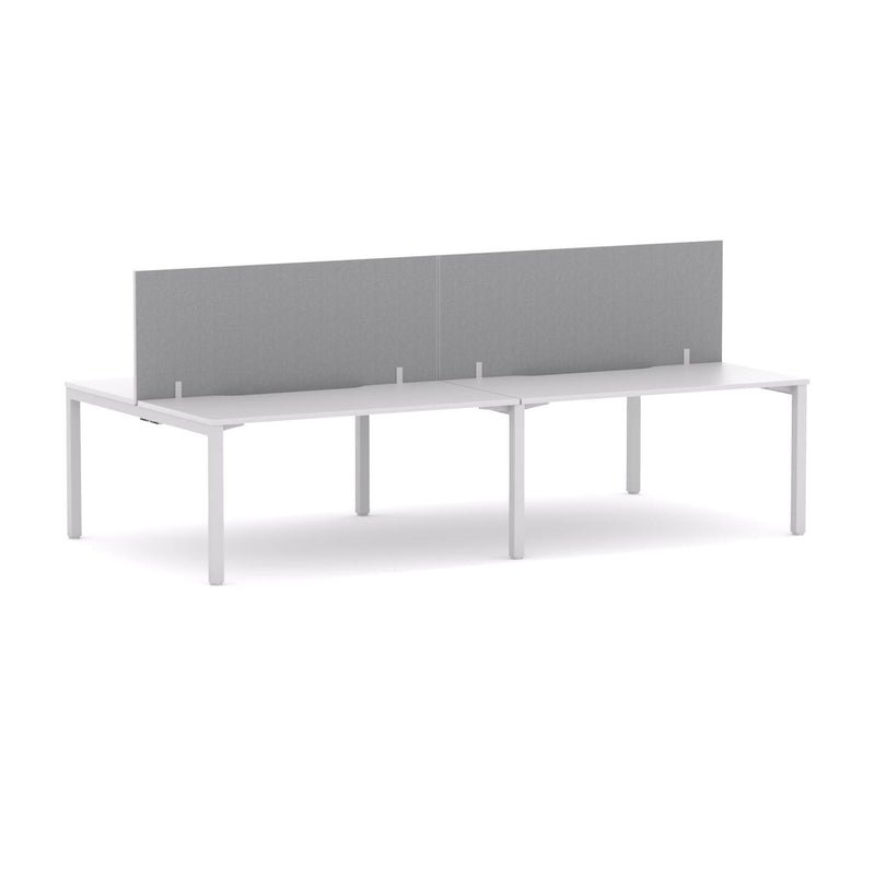 Axis 4 User Double-Sided Desks, 50x50mm Square Leg Design. Includes: Edge25 Screen