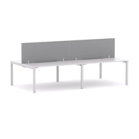 Axis 4 User Double-Sided Desks, 50x50mm Square Leg Design. Includes: Edge25 Screen