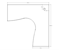 Corner Workstation Table Top