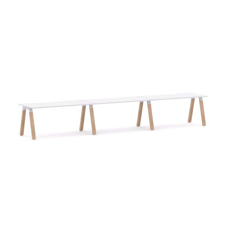Plantation 3-Person Single-sided Desk Workstation