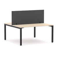Axis 2 User Double-Sided Desks, 50x50mm Square Leg Design. Includes: Edge25 Screen