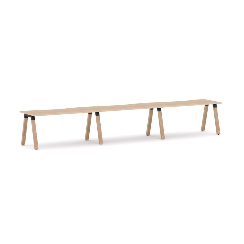 Plantation 3-Person Single-sided Desk Workstation