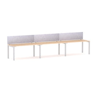 Axis 3 User Single-Sided Desks, 50x50mm Square Leg Design. Includes: AcoustiQ Screen