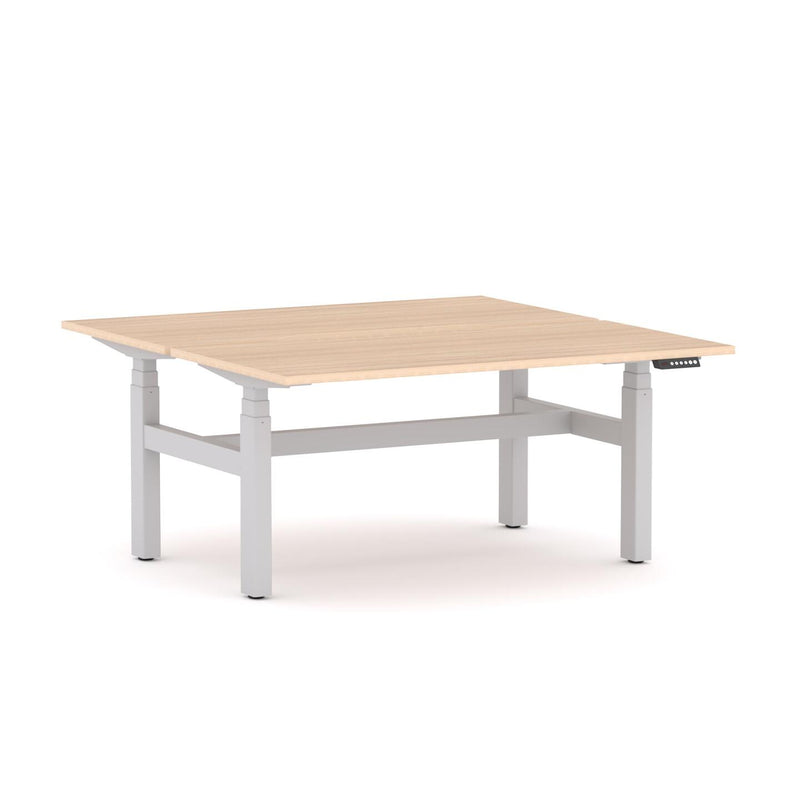 AgileMotion+ 3C/2M Electric Rectangle 2-Person Double-sided Desk Workstation