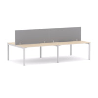 Axis 4 User Double-Sided Desks, 50x50mm Square Leg Design. Includes: Edge25 Screen
