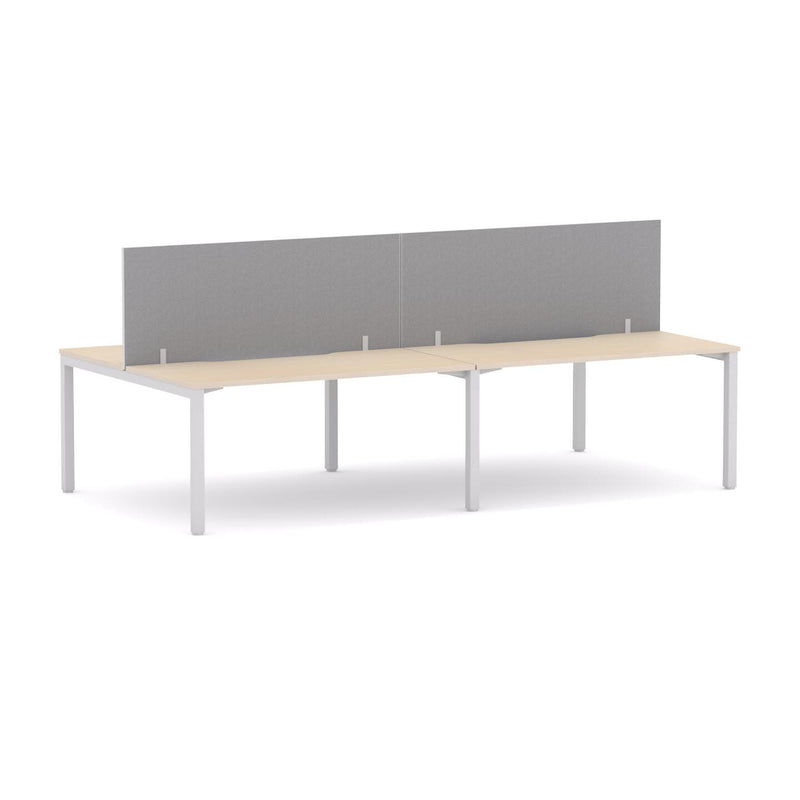 Axis 4 User Double-Sided Desks, 50x50mm Square Leg Design. Includes: Edge25 Screen