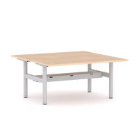 Agile Fixed Round 2-Person Double-sided Desk Workstation