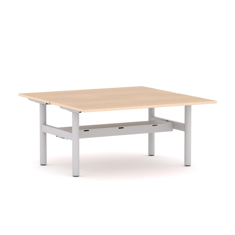 Agile Fixed Round 2-Person Double-sided Desk Workstation