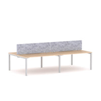 Axis 4 User Double-Sided Desks, 50x50mm Square Leg Design. Includes: AcoustiQ Screen