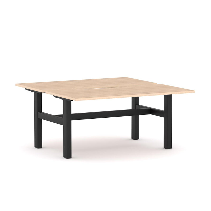 Agile Fixed Rectangle 2-Person Double-sided Desk Workstation