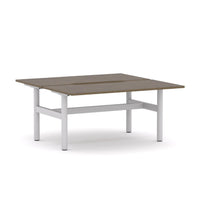 Agile Fixed Round 2-Person Double-sided Desk Workstation