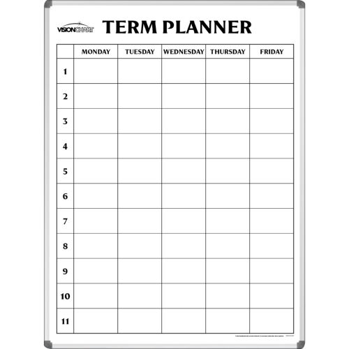 Vista Printed Magnetic Whiteboard Planner 1 Term