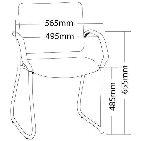 Vera Heavy Duty Metal Sled Leg Hospitality Chair