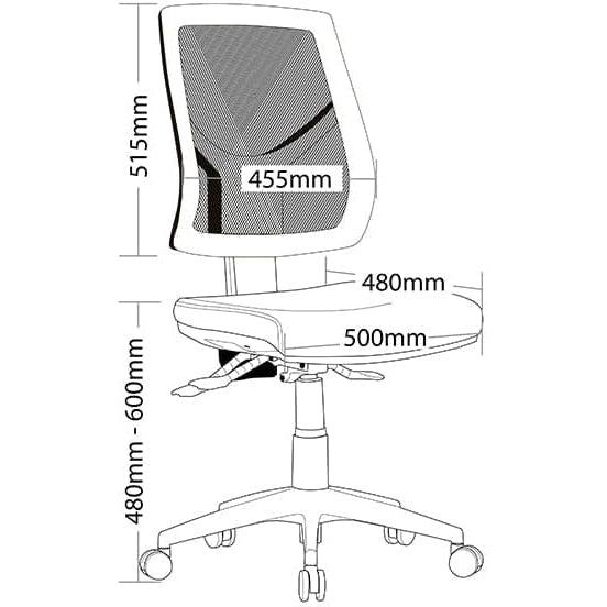 Vesta 2 Lever Mesh Back Square Seat Task Chair