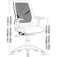 Vesta 2 Lever Mesh Back Square Seat Task Chair