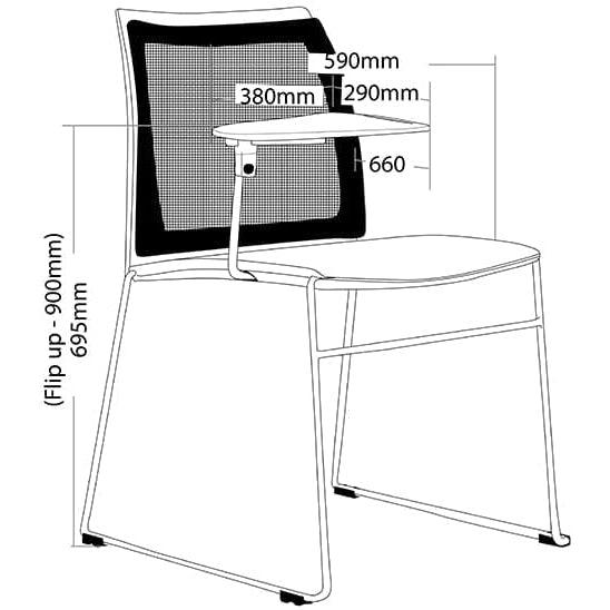 Vinn Mesh Chair with Tablet Arm