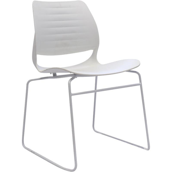 Vivid Stackable Visitor Conference Chair, Black or White