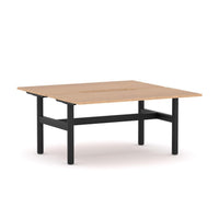 Agile Fixed Round 2-Person Double-sided Desk Workstation