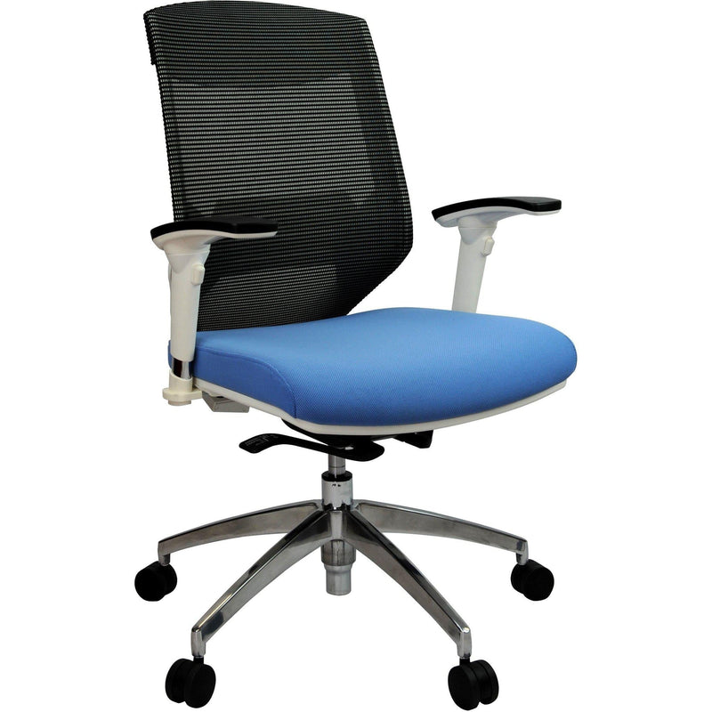 Vogue Mesh Back Chair - White Frame/Aluminium Base