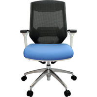 Vogue Mesh Back Chair - White Frame/Aluminium Base