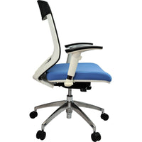 Vogue Mesh Back Chair - White Frame/Aluminium Base