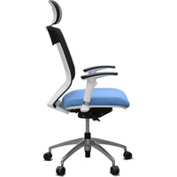 Vogue Mesh Back Chair - White Frame/Aluminium Base