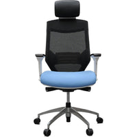 Vogue Mesh Back Chair - White Frame/Aluminium Base