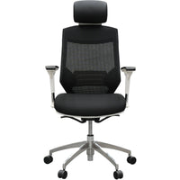 Vogue Mesh Back Chair - White Frame/Aluminium Base