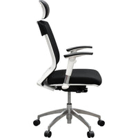 Vogue Mesh Back Chair - White Frame/Aluminium Base