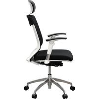 Vogue Mesh Back Chair - White Frame/Aluminium Base