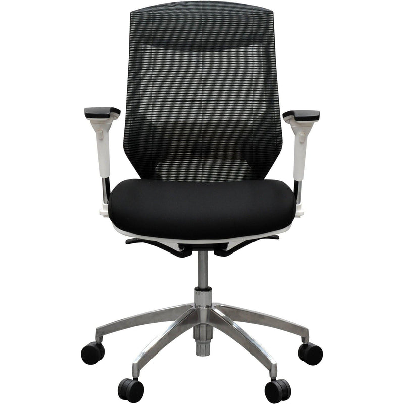 Vogue Mesh Back Chair - White Frame/Aluminium Base