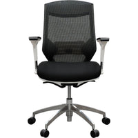 Vogue Mesh Back Chair - White Frame/Aluminium Base