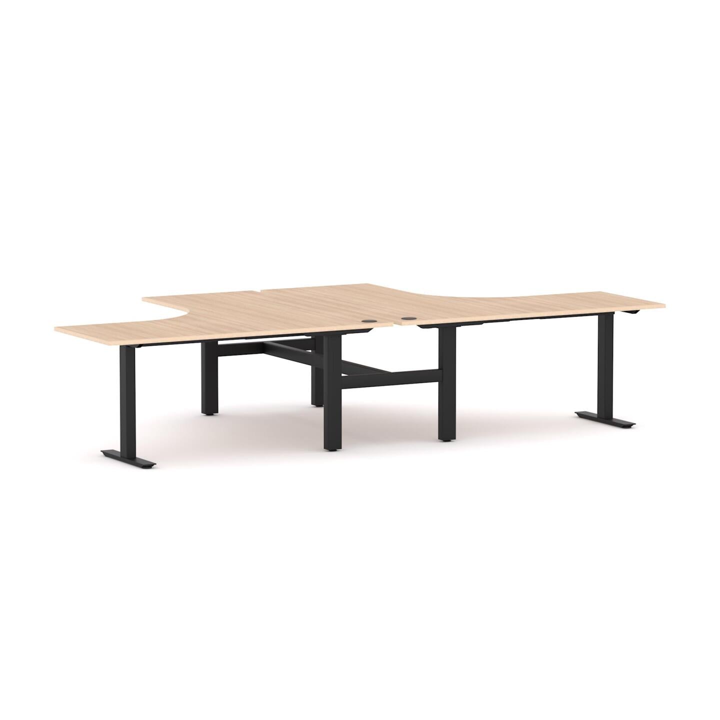 Agile Fixed Rectangle 2-Person 90° Workstation
