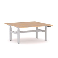 AgileMotion+ 3C/2M Electric Rectangle 2-Person Double-sided Desk Workstation