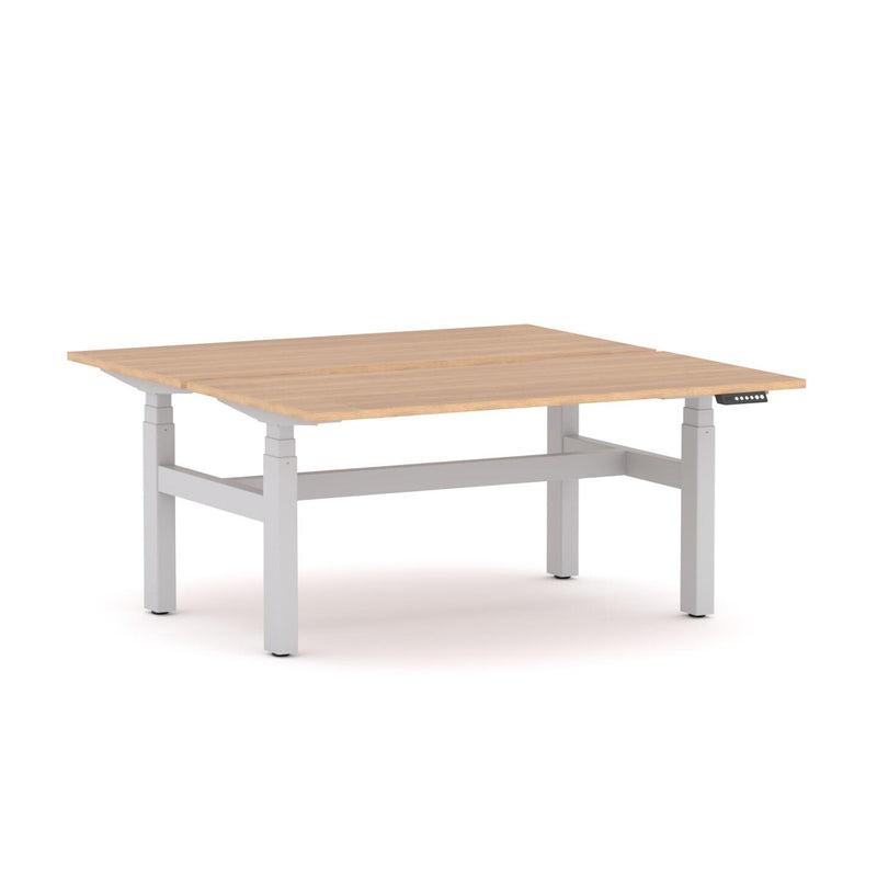 AgileMotion+ 3C/2M Electric Rectangle 2-Person Double-sided Desk Workstation