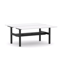 Agile Fixed Round 2-Person Double-sided Desk Workstation