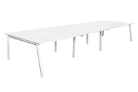 Daytona 6 Person Double Sided Workstation - Without Screen