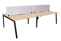 Daytona 4 Person Double Sided Workstation - With Screen