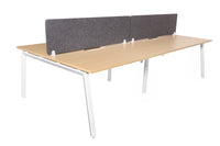 Daytona 4 Person Double Sided Workstation - With Screen