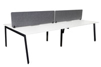 Daytona 4 Person Double Sided Workstation - With Screen