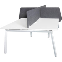 Daytona 4 Person Double Sided Workstation - With Screen + Side On Slider