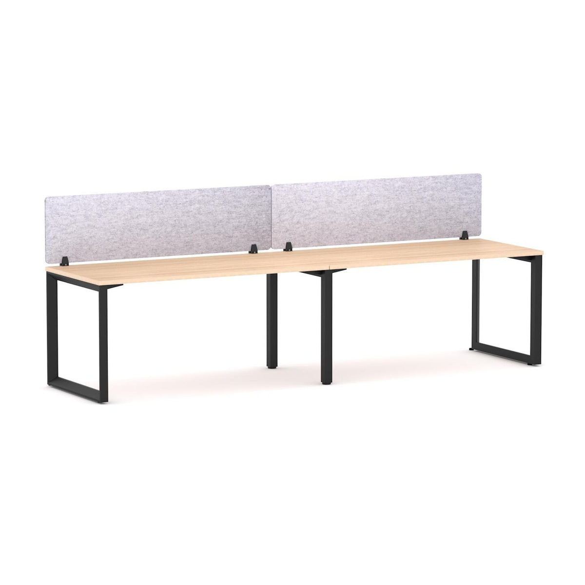 Anvil 2 User Single-Sided Desks, 50x50mm Triangular Loop Leg Design. Includes: AcoustiQ Screen