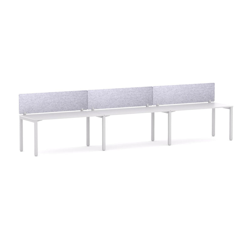 Axis 3 User Single-Sided Desks, 50x50mm Square Leg Design. Includes: AcoustiQ Screen